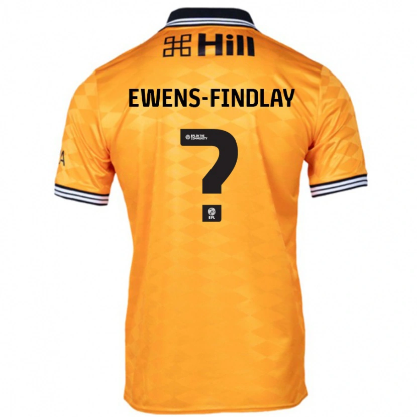 Danxen Kinderen Ty Ewens-Findlay #0 Oranje Thuisshirt Thuistenue 2024/25 T-Shirt