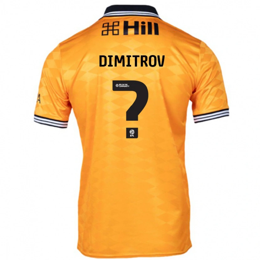 Danxen Kinderen Aleksandar Dimitrov #0 Oranje Thuisshirt Thuistenue 2024/25 T-Shirt