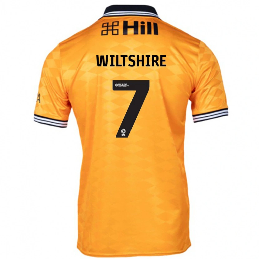 Danxen Kinderen Sarah Wiltshire #7 Oranje Thuisshirt Thuistenue 2024/25 T-Shirt