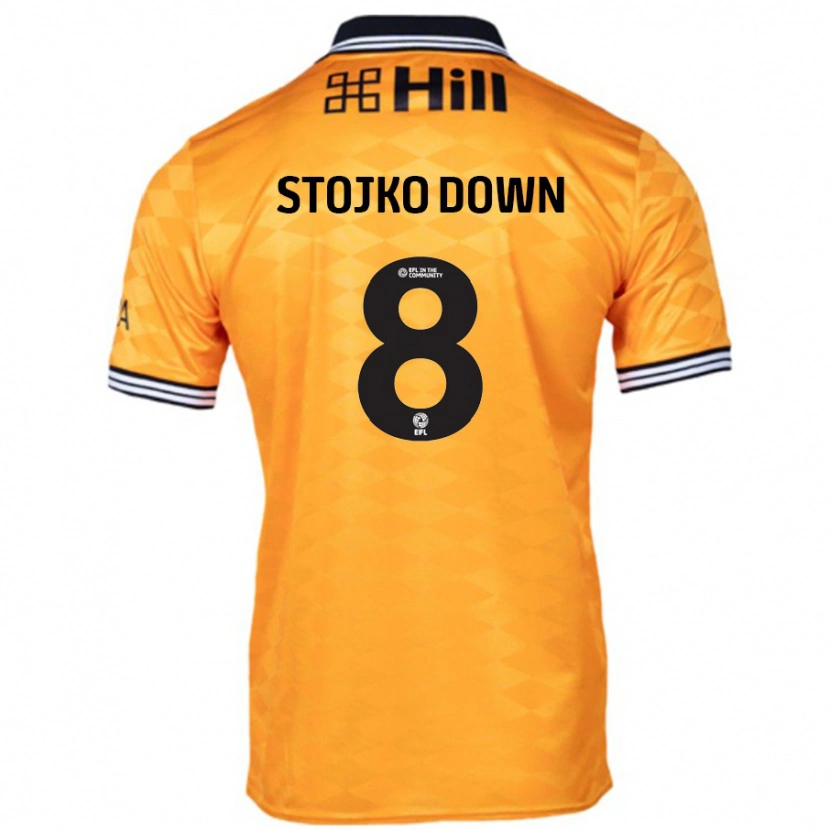 Danxen Kinderen Alysha Stojko-Down #8 Oranje Thuisshirt Thuistenue 2024/25 T-Shirt