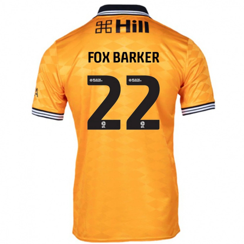 Danxen Kinderen Mistie Fox-Barker #22 Oranje Thuisshirt Thuistenue 2024/25 T-Shirt