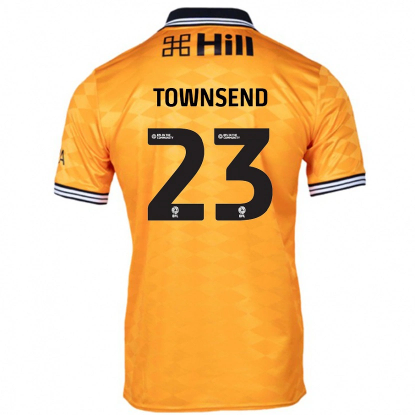 Danxen Kinderen Eleanor Townsend #23 Oranje Thuisshirt Thuistenue 2024/25 T-Shirt