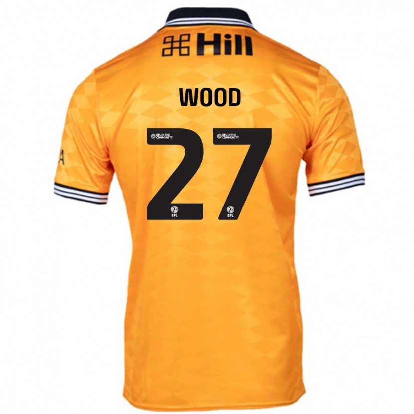 Danxen Kinderen Zoe Wood #27 Oranje Thuisshirt Thuistenue 2024/25 T-Shirt