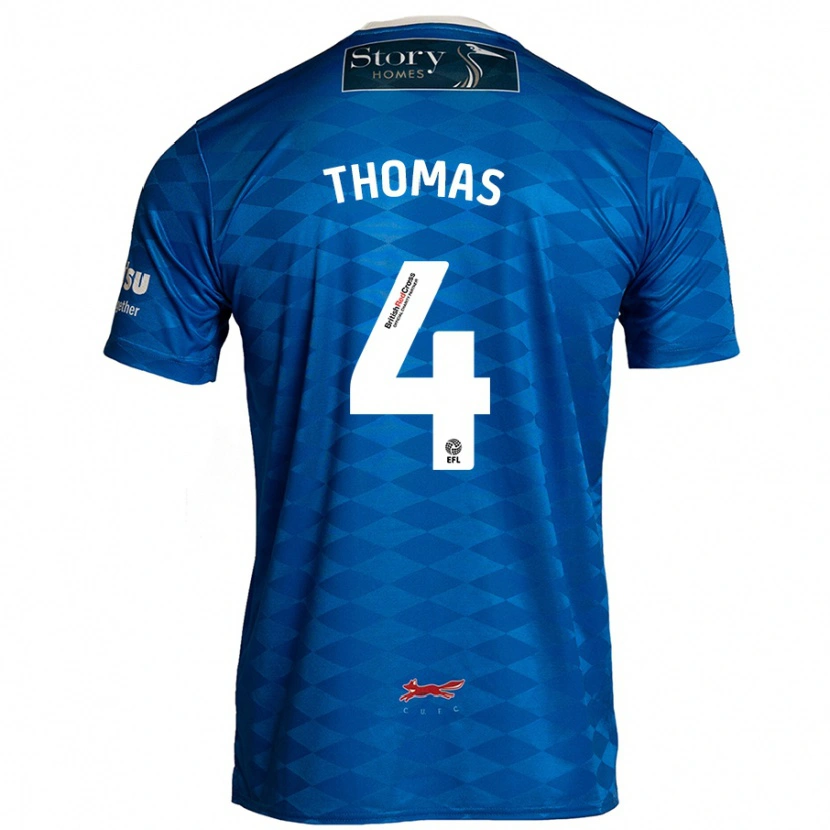 Danxen Kinderen Terell Thomas #4 Blauw Thuisshirt Thuistenue 2024/25 T-Shirt