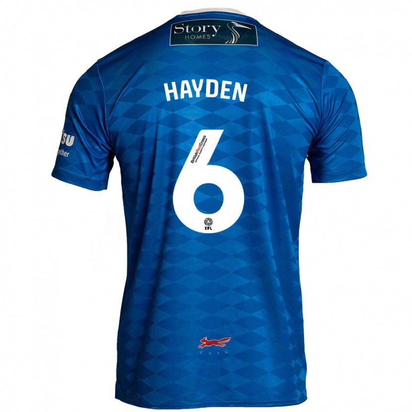 Danxen Kinderen Aaron Hayden #6 Blauw Thuisshirt Thuistenue 2024/25 T-Shirt