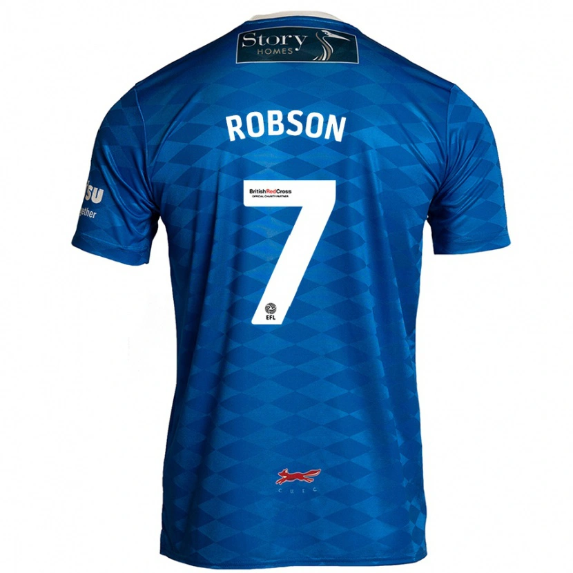 Danxen Kinderen Ethan Robson #7 Blauw Thuisshirt Thuistenue 2024/25 T-Shirt