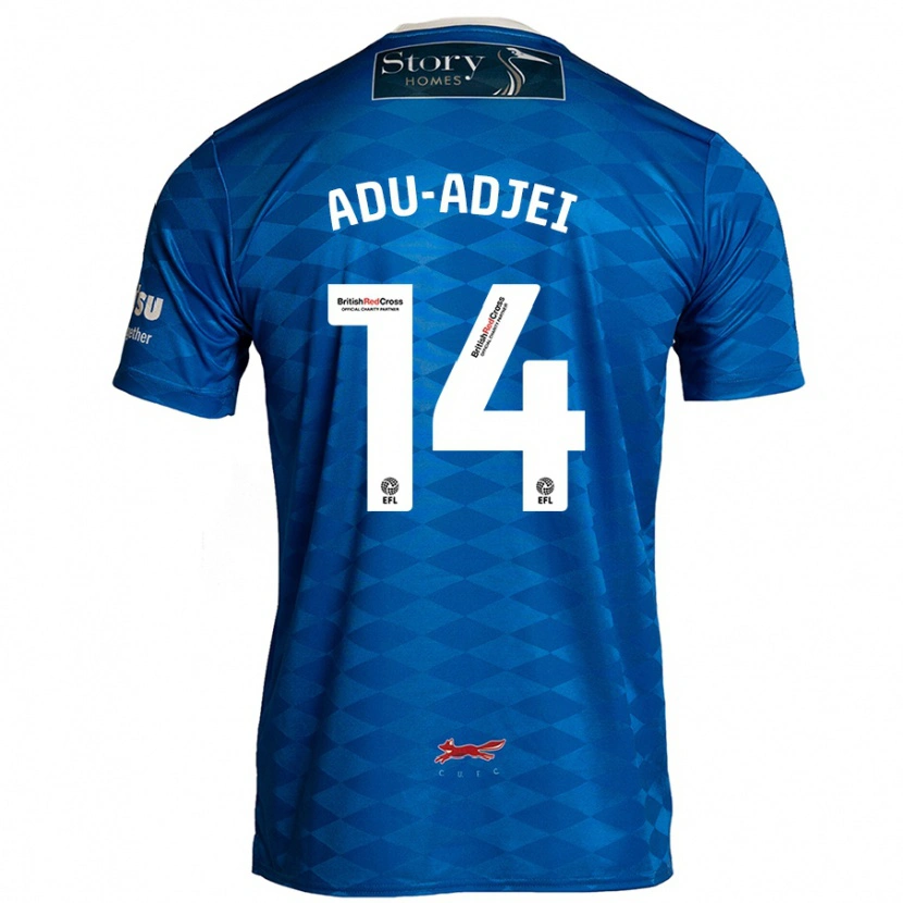 Danxen Kinderen Daniel Adu-Adjei #14 Blauw Thuisshirt Thuistenue 2024/25 T-Shirt