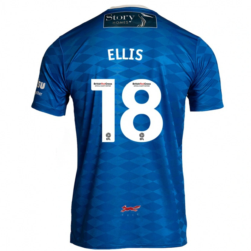 Danxen Kinderen Jack Ellis #18 Blauw Thuisshirt Thuistenue 2024/25 T-Shirt