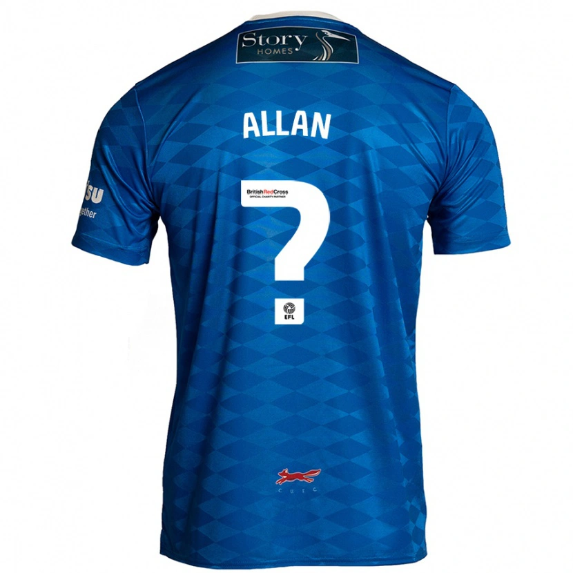 Danxen Kinderen Jake Allan #0 Blauw Thuisshirt Thuistenue 2024/25 T-Shirt