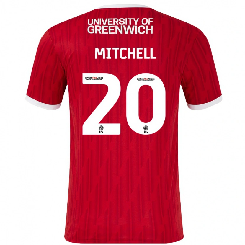 Danxen Kinderen Zach Mitchell #20 Rood Wit Thuisshirt Thuistenue 2024/25 T-Shirt