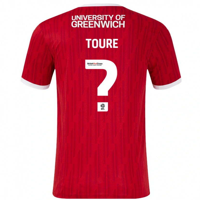 Danxen Kinderen Seydil Toure #0 Rood Wit Thuisshirt Thuistenue 2024/25 T-Shirt