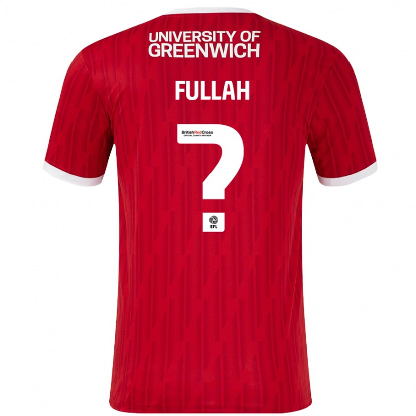 Danxen Kinderen Ibrahim Fullah #0 Rood Wit Thuisshirt Thuistenue 2024/25 T-Shirt