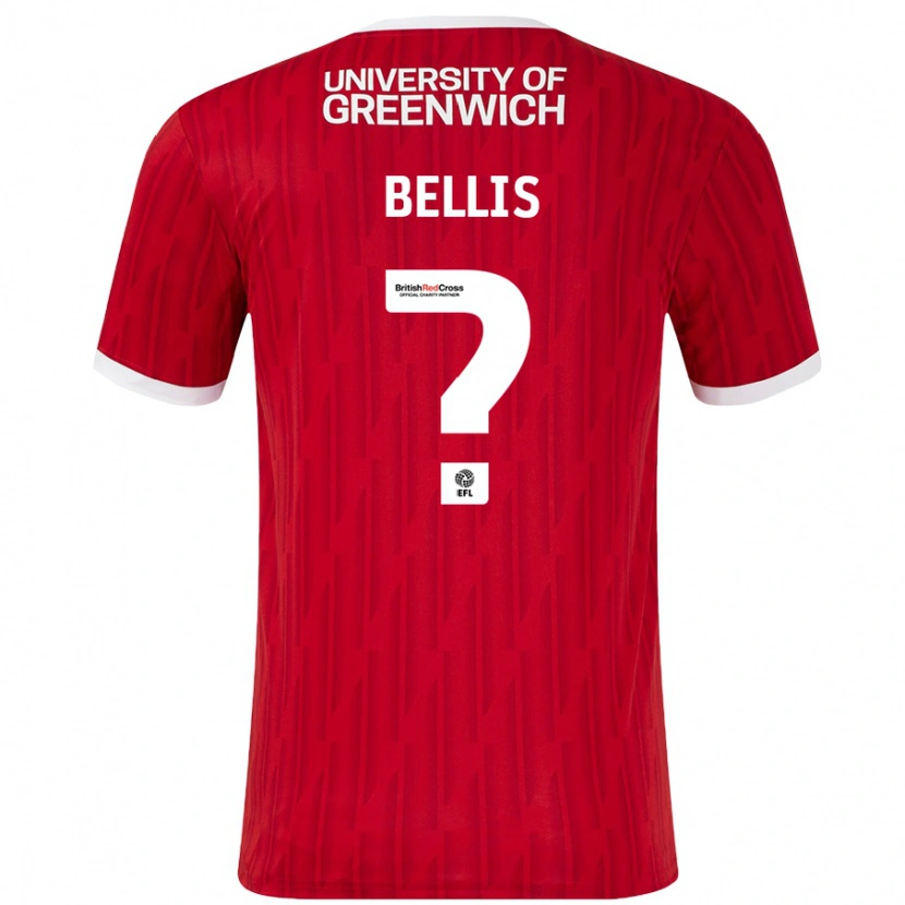 Danxen Kinderen Reece Bellis #0 Rood Wit Thuisshirt Thuistenue 2024/25 T-Shirt