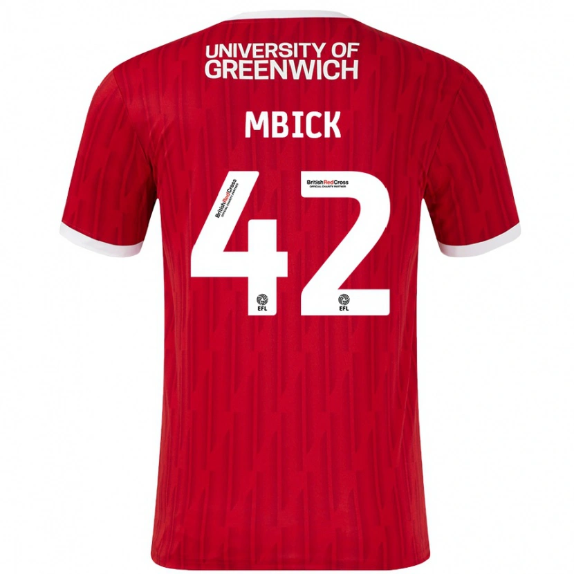 Danxen Kinderen Micah Mbick #42 Rood Wit Thuisshirt Thuistenue 2024/25 T-Shirt