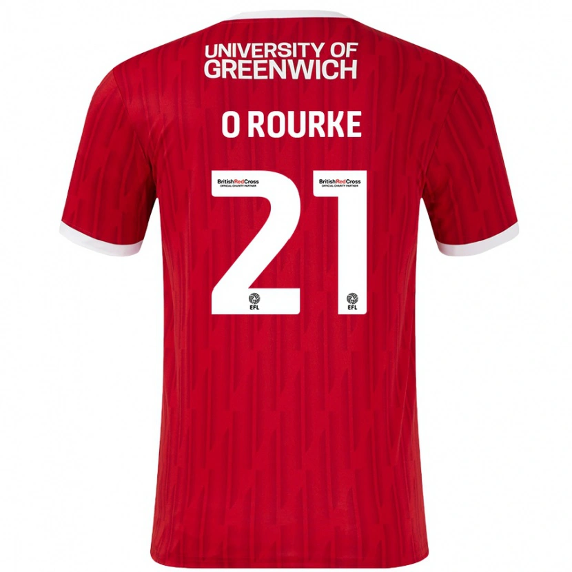 Danxen Kinderen Sophie O'rourke #21 Rood Wit Thuisshirt Thuistenue 2024/25 T-Shirt