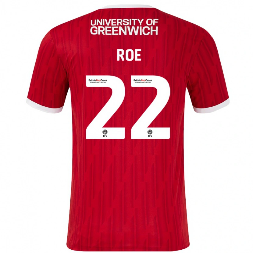 Danxen Kinderen Bethan Roe #22 Rood Wit Thuisshirt Thuistenue 2024/25 T-Shirt