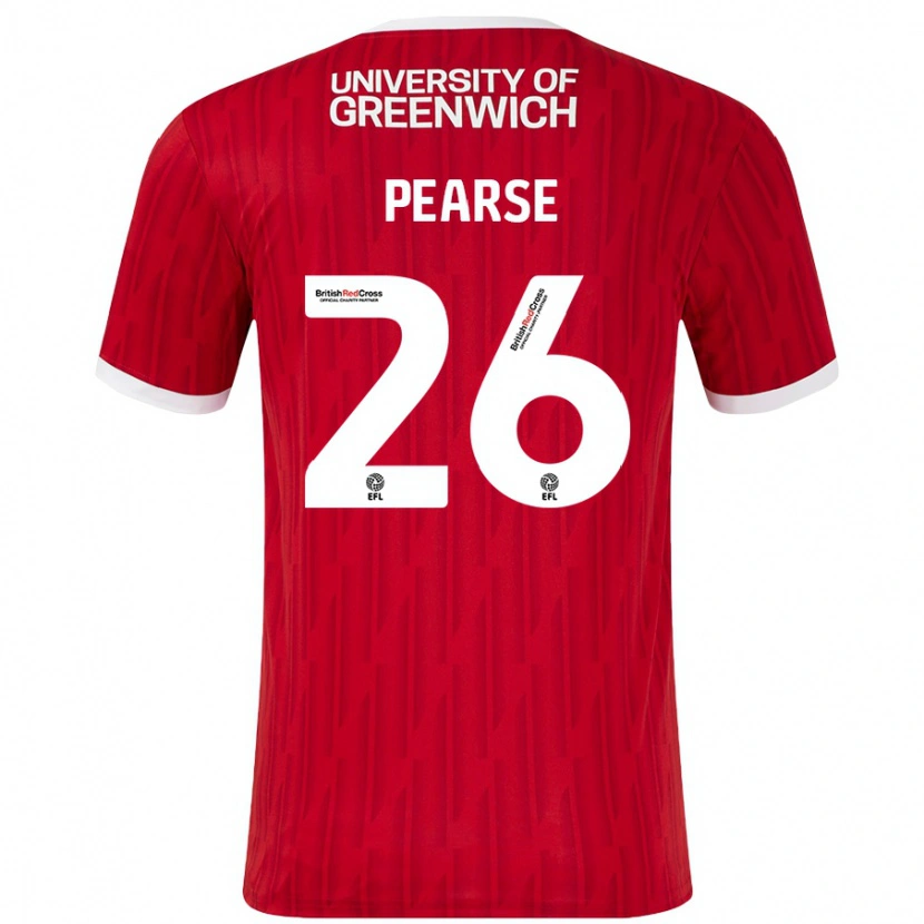 Danxen Kinderen Gracie Pearse #26 Rood Wit Thuisshirt Thuistenue 2024/25 T-Shirt