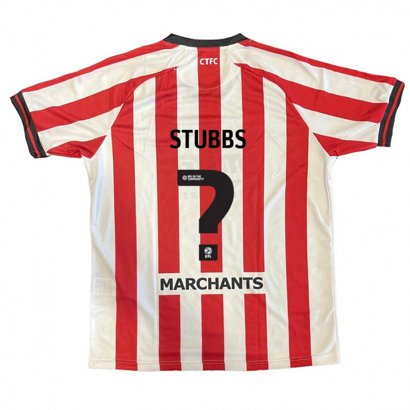 Danxen Kinderen Sam Stubbs #0 Rood Wit Thuisshirt Thuistenue 2024/25 T-Shirt