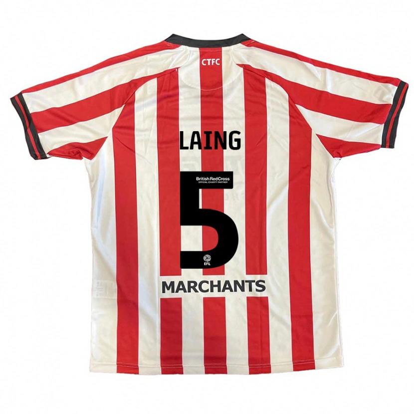 Danxen Kinderen Levi Laing #5 Rood Wit Thuisshirt Thuistenue 2024/25 T-Shirt