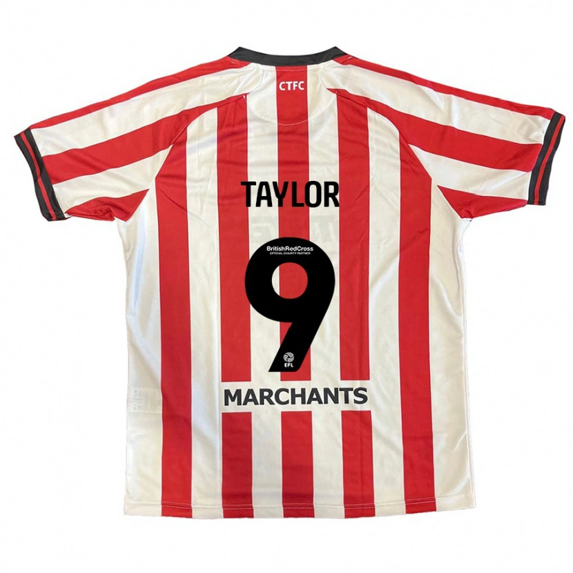 Danxen Kinderen Matty Taylor #9 Rood Wit Thuisshirt Thuistenue 2024/25 T-Shirt