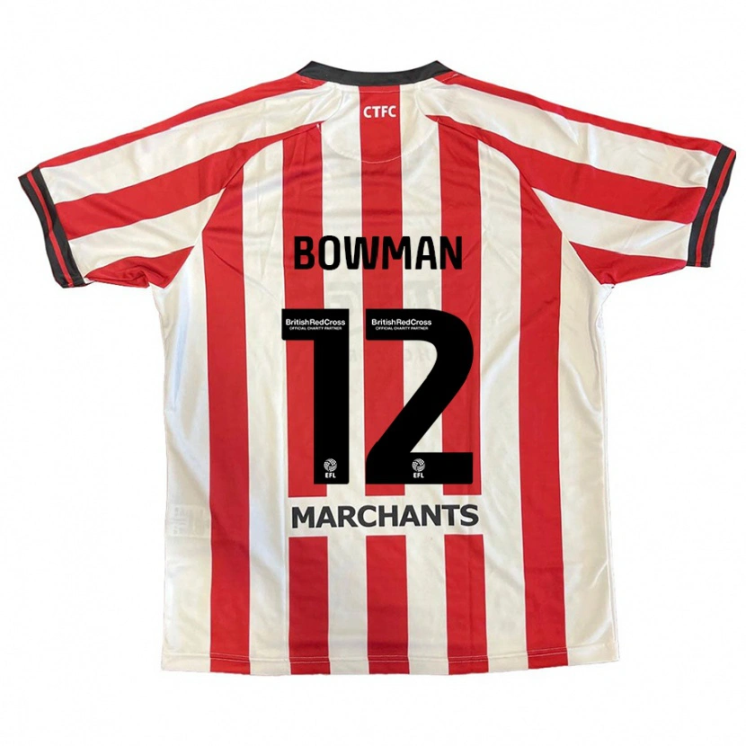 Danxen Kinderen Ryan Bowman #12 Rood Wit Thuisshirt Thuistenue 2024/25 T-Shirt