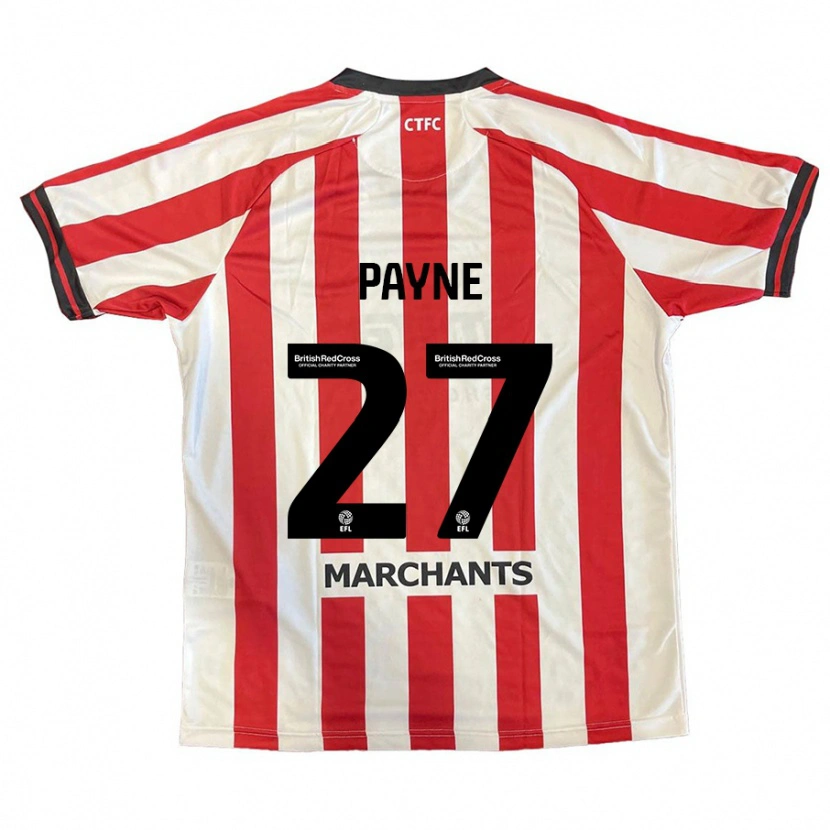 Danxen Kinderen Lewis Payne #27 Rood Wit Thuisshirt Thuistenue 2024/25 T-Shirt