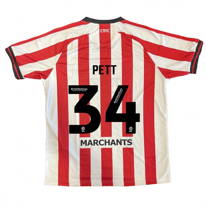 Danxen Kinderen Tom Pett #34 Rood Wit Thuisshirt Thuistenue 2024/25 T-Shirt