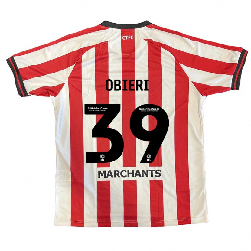 Danxen Kinderen Sopuruchukwu Obieri #39 Rood Wit Thuisshirt Thuistenue 2024/25 T-Shirt