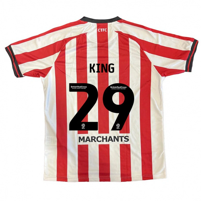 Danxen Kinderen Tom King #29 Rood Wit Thuisshirt Thuistenue 2024/25 T-Shirt