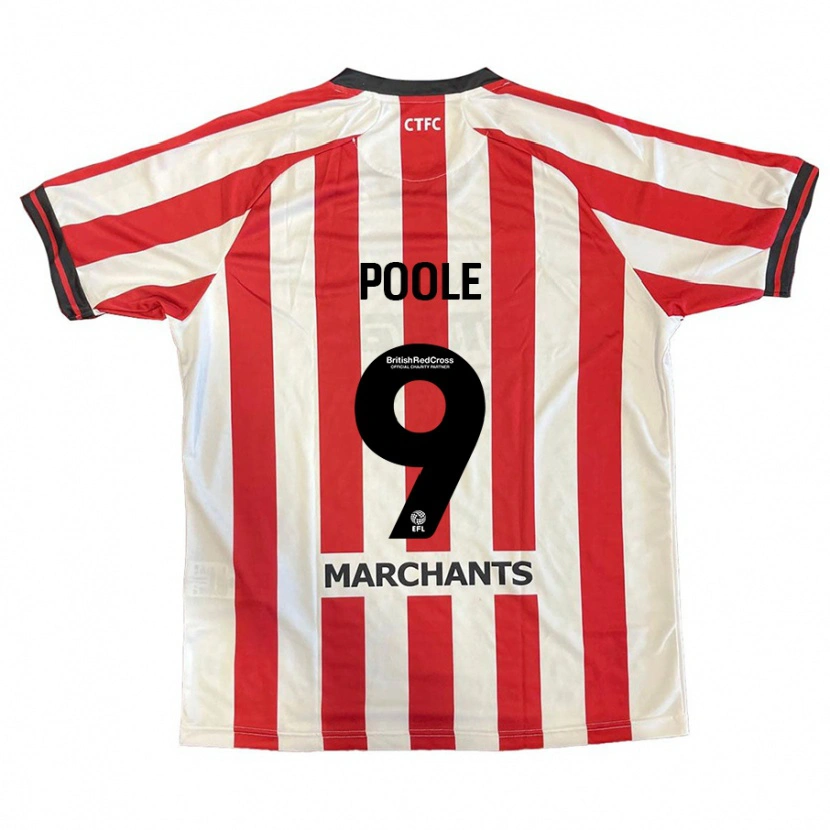 Danxen Kinderen Phoebie Poole #9 Rood Wit Thuisshirt Thuistenue 2024/25 T-Shirt