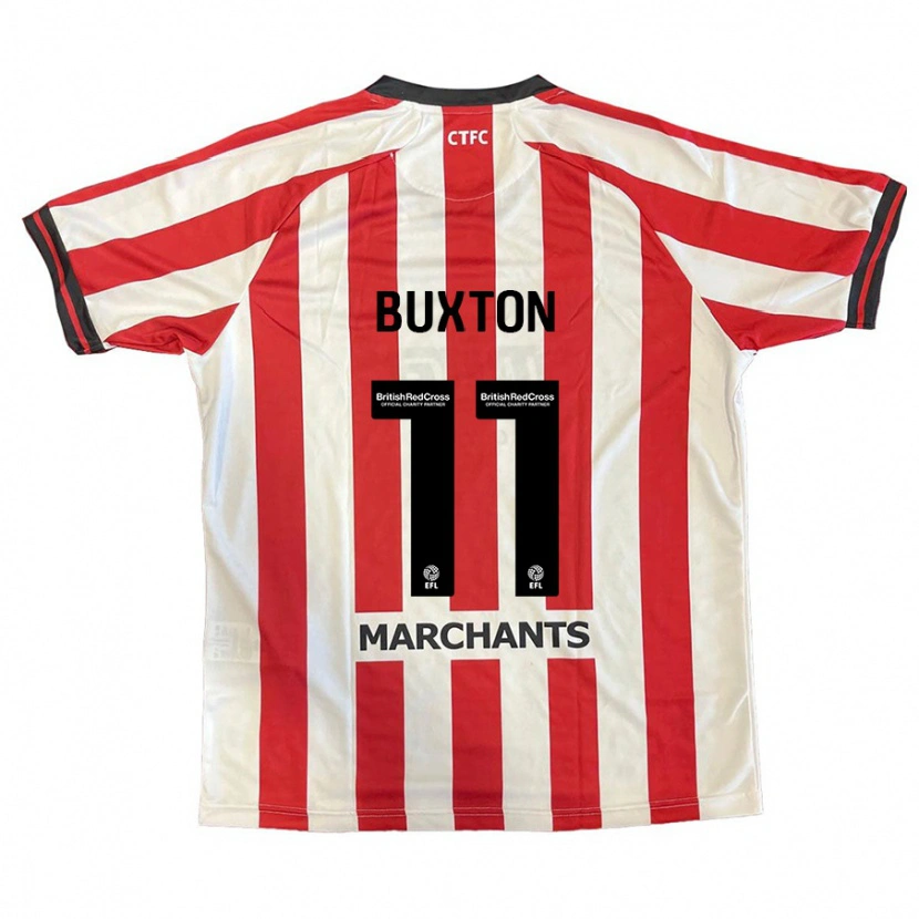 Danxen Kinderen Charlotte Buxton #11 Rood Wit Thuisshirt Thuistenue 2024/25 T-Shirt