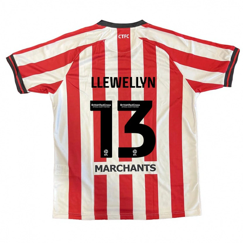 Danxen Kinderen Ffion Llewellyn #13 Rood Wit Thuisshirt Thuistenue 2024/25 T-Shirt