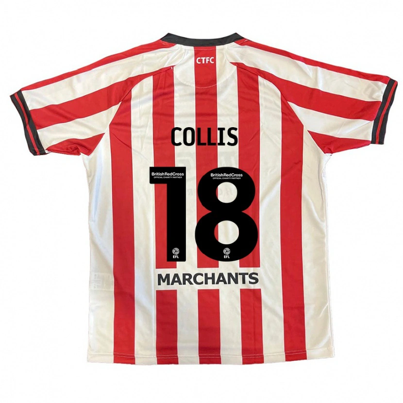 Danxen Kinderen Maisy Collis #18 Rood Wit Thuisshirt Thuistenue 2024/25 T-Shirt