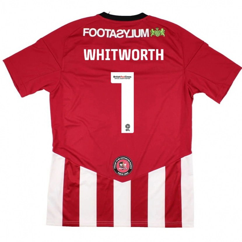 Danxen Kinderen Joe Whitworth #1 Rood Wit Thuisshirt Thuistenue 2024/25 T-Shirt