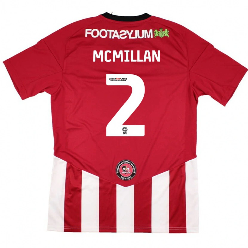 Danxen Kinderen Jack Mcmillan #2 Rood Wit Thuisshirt Thuistenue 2024/25 T-Shirt