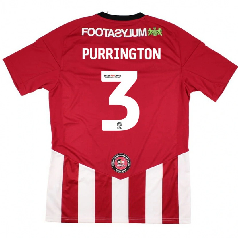 Danxen Kinderen Ben Purrington #3 Rood Wit Thuisshirt Thuistenue 2024/25 T-Shirt