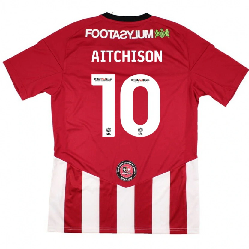 Danxen Kinderen Jack Aitchison #10 Rood Wit Thuisshirt Thuistenue 2024/25 T-Shirt