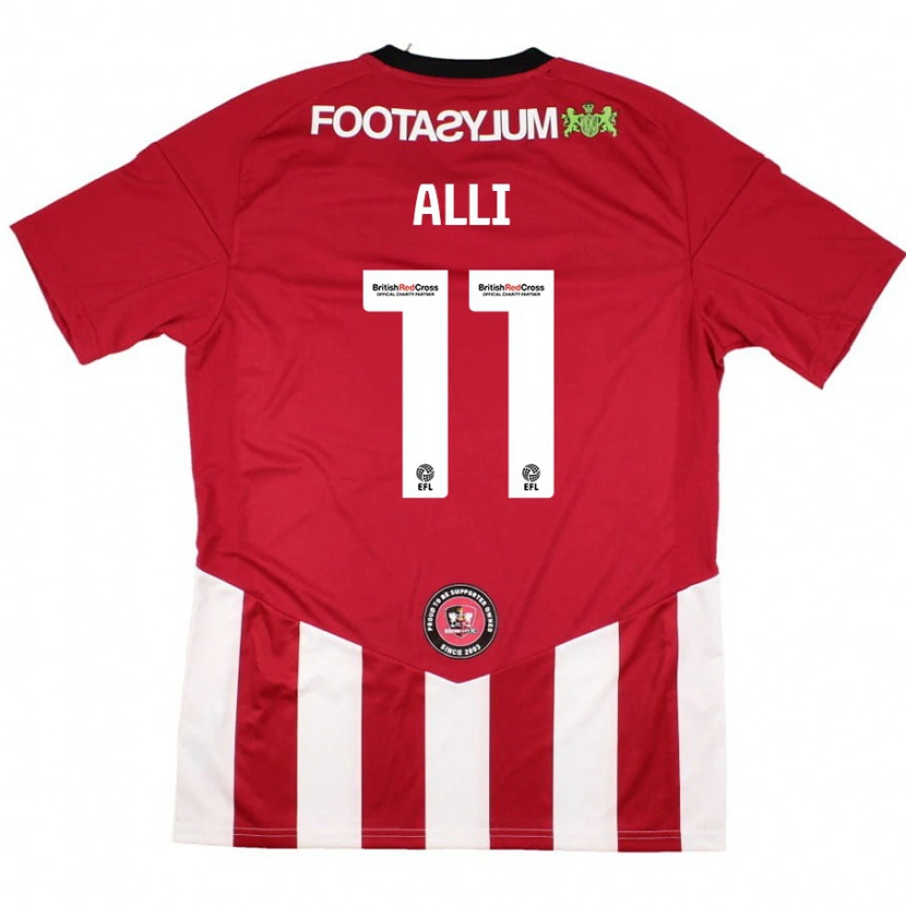 Danxen Kinderen Millenic Alli #11 Rood Wit Thuisshirt Thuistenue 2024/25 T-Shirt