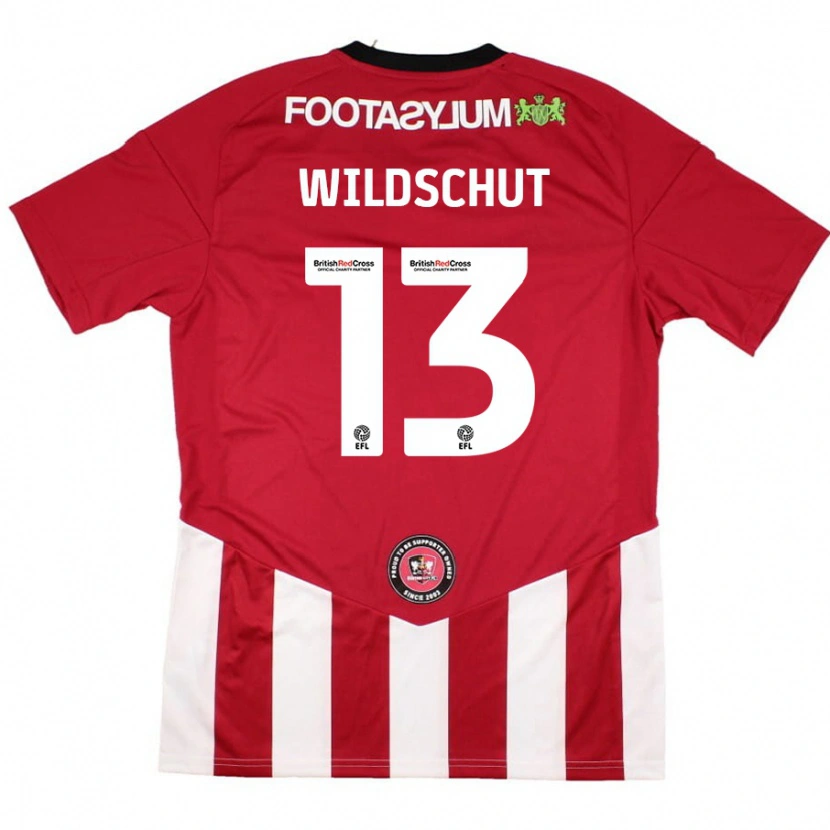 Danxen Kinderen Yanic Wildschut #13 Rood Wit Thuisshirt Thuistenue 2024/25 T-Shirt