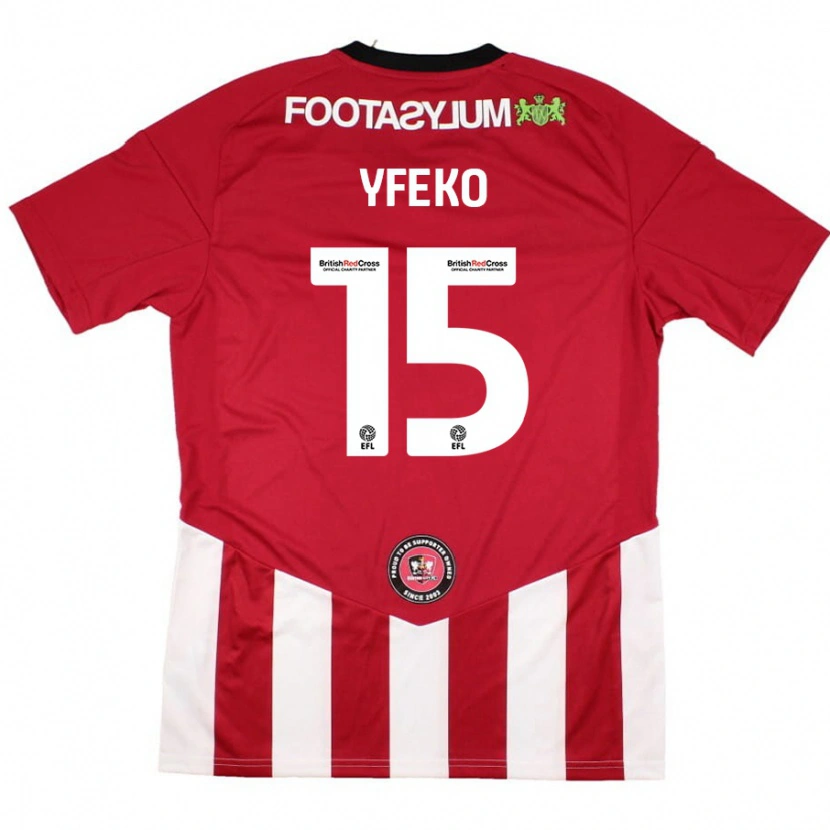 Danxen Kinderen Johnly Yfeko #15 Rood Wit Thuisshirt Thuistenue 2024/25 T-Shirt