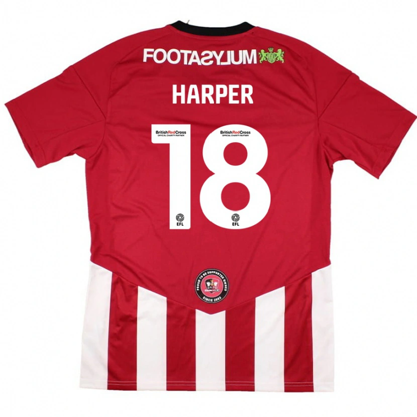 Danxen Kinderen Vincent Harper #18 Rood Wit Thuisshirt Thuistenue 2024/25 T-Shirt