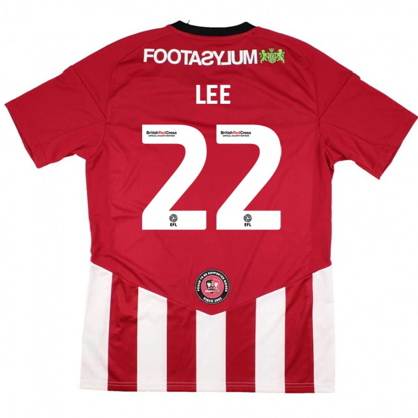 Danxen Kinderen Harry Lee #22 Rood Wit Thuisshirt Thuistenue 2024/25 T-Shirt