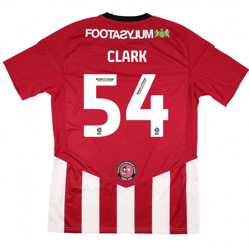 Danxen Kinderen Max Clark #54 Rood Wit Thuisshirt Thuistenue 2024/25 T-Shirt