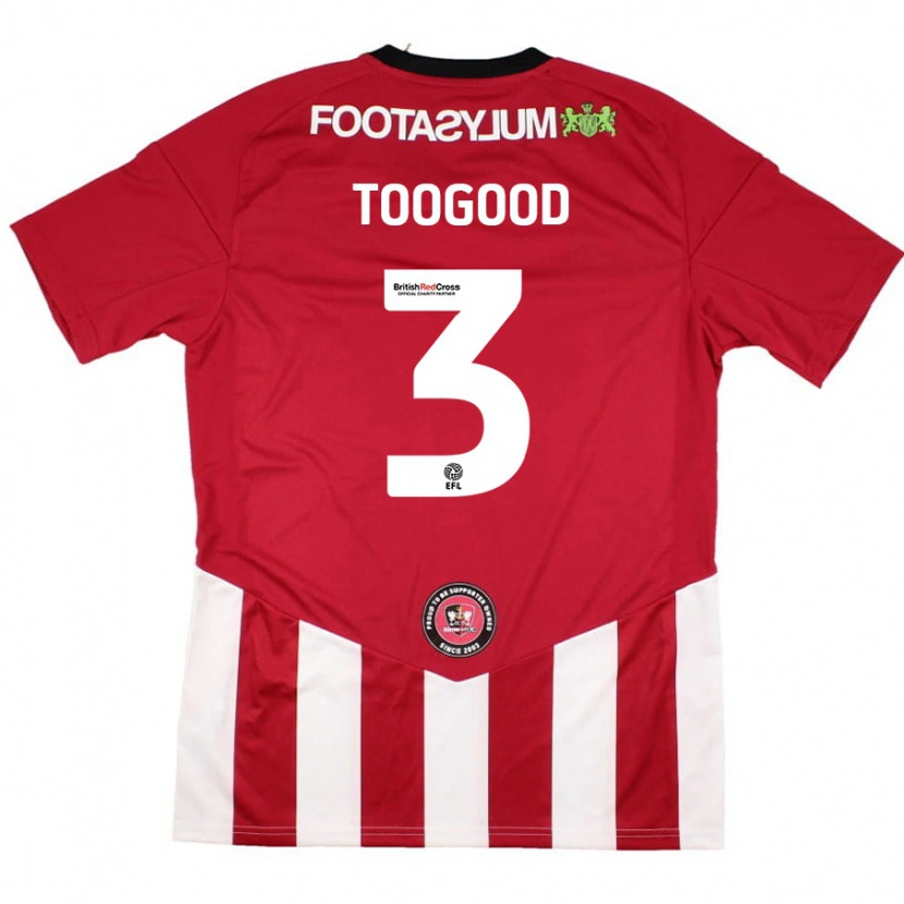 Danxen Kinderen Emily Toogood #3 Rood Wit Thuisshirt Thuistenue 2024/25 T-Shirt