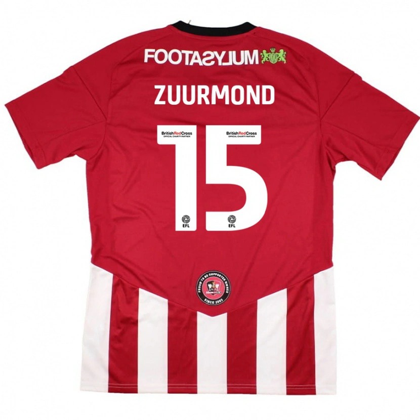 Danxen Kinderen Ishbel Zuurmond #15 Rood Wit Thuisshirt Thuistenue 2024/25 T-Shirt