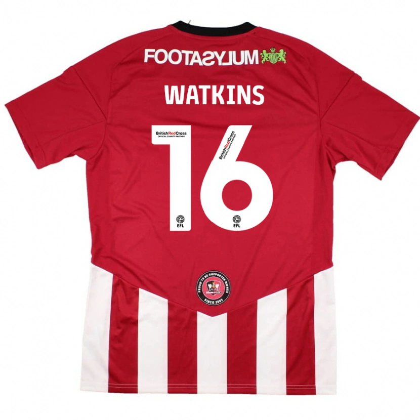 Danxen Kinderen Zoe Watkins #16 Rood Wit Thuisshirt Thuistenue 2024/25 T-Shirt