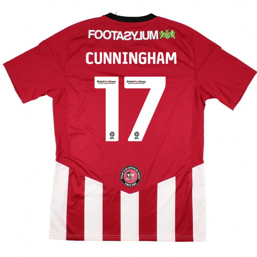 Danxen Kinderen Zoe Cunningham #17 Rood Wit Thuisshirt Thuistenue 2024/25 T-Shirt