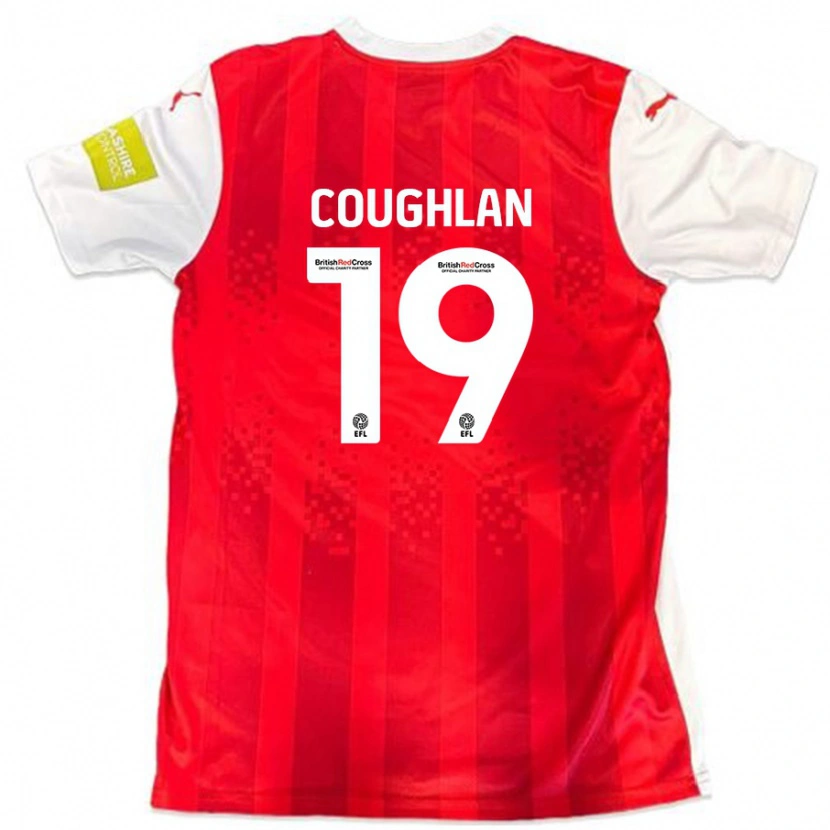 Danxen Kinderen Ronan Coughlan #19 Rood Wit Thuisshirt Thuistenue 2024/25 T-Shirt