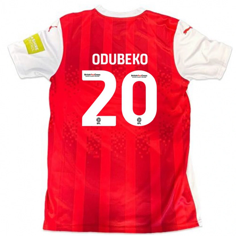 Danxen Kinderen Mipo Odubeko #20 Rood Wit Thuisshirt Thuistenue 2024/25 T-Shirt