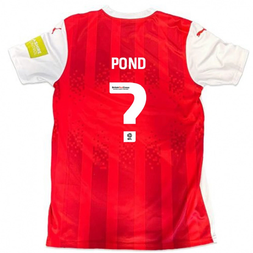 Danxen Kinderen Nathan Pond #0 Rood Wit Thuisshirt Thuistenue 2024/25 T-Shirt